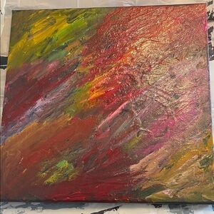 Handmade Abstract Multicolor Canvas Art